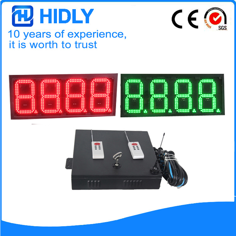 8 Inch Red&Green Digital LED Signs For Station
