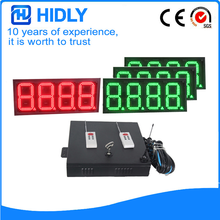 8 Inch Red&Green LED Oil Display For Station