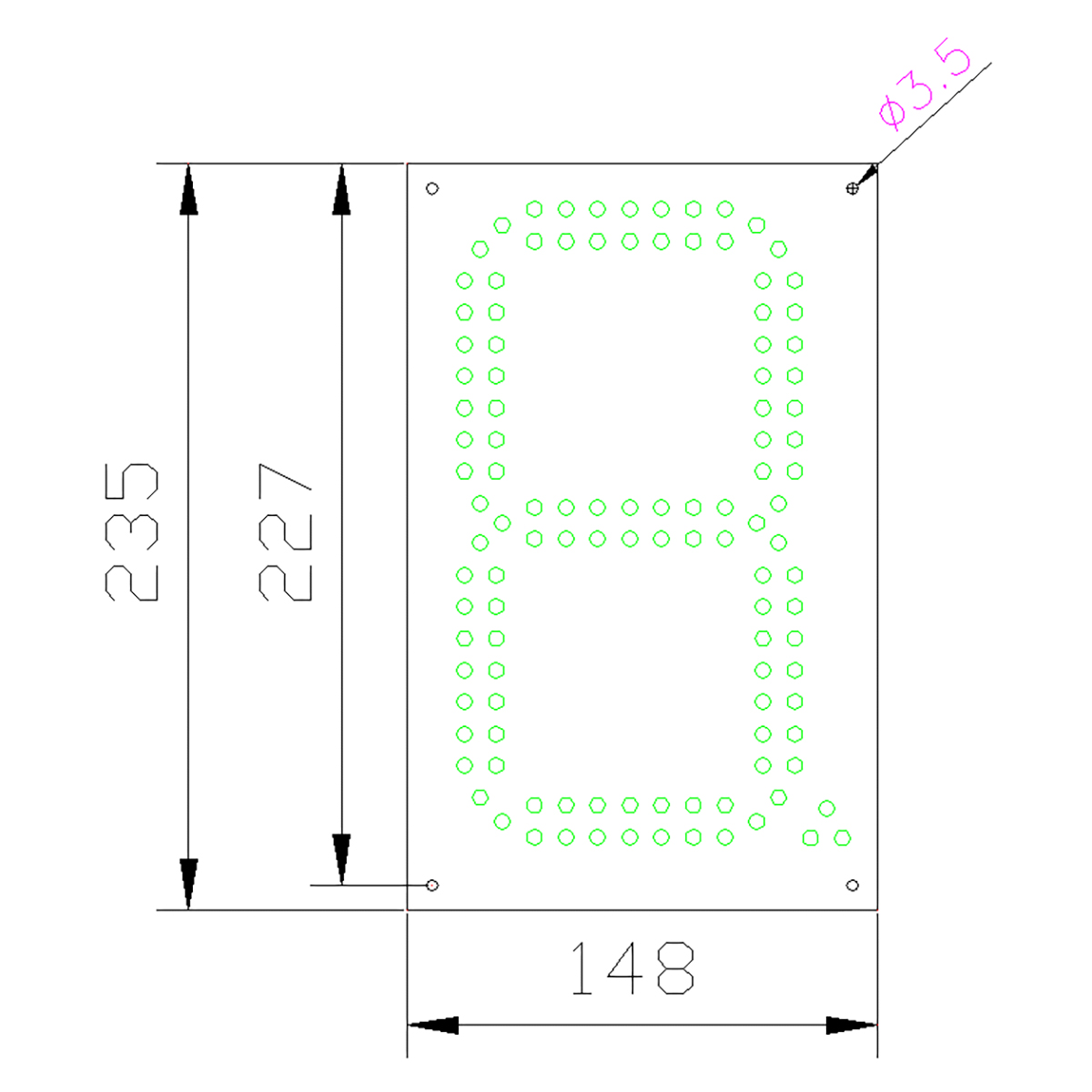 LED GAS DIGIT BOARD