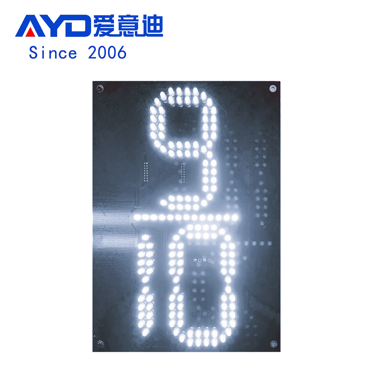 10 Inch White 9/10 LED Digit Board