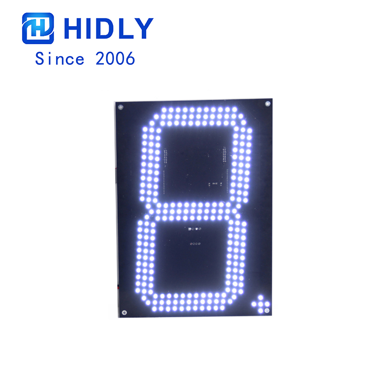 12 Inch White Oblique LED Digital Board