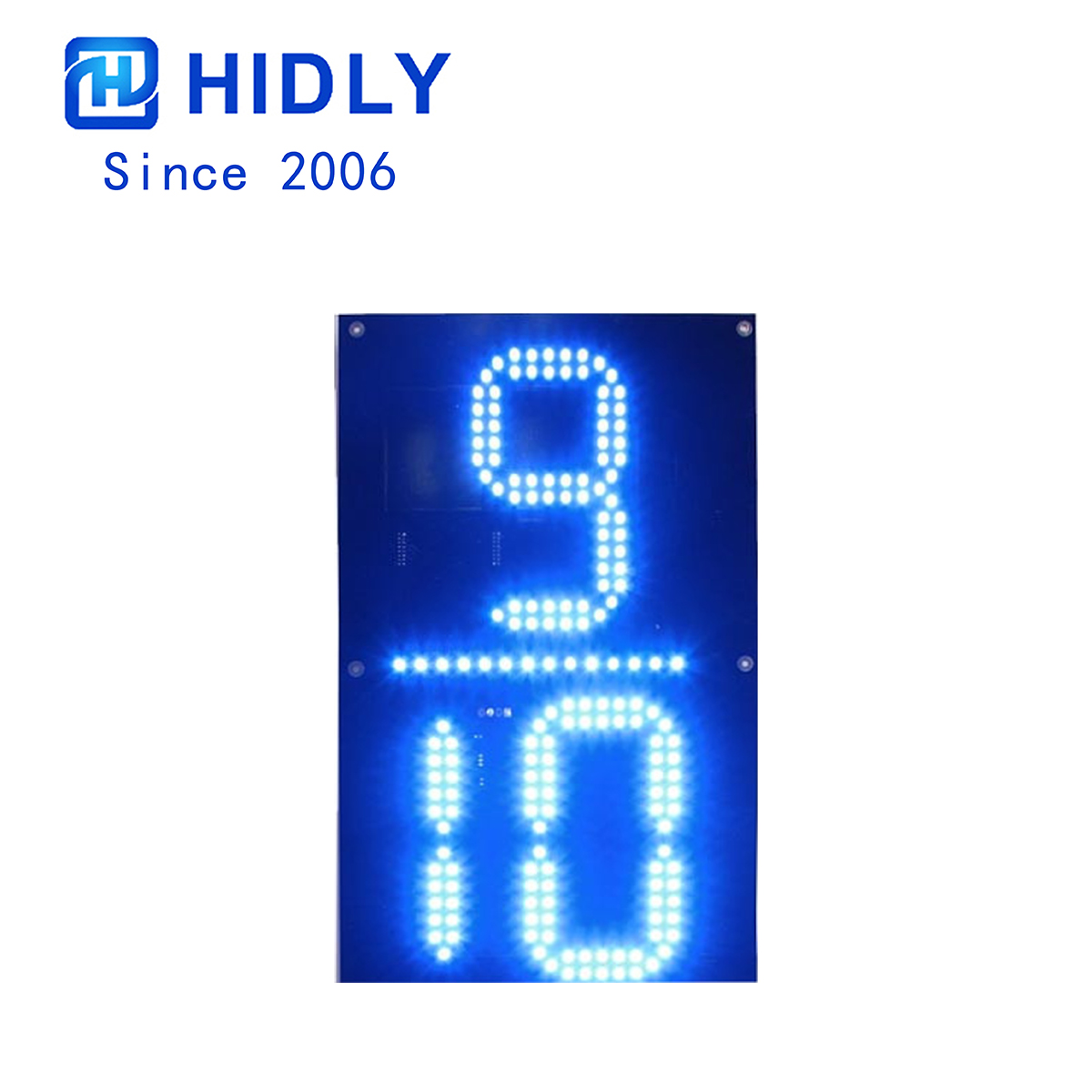 12 Inch Blue 9/10 LED Digit Board