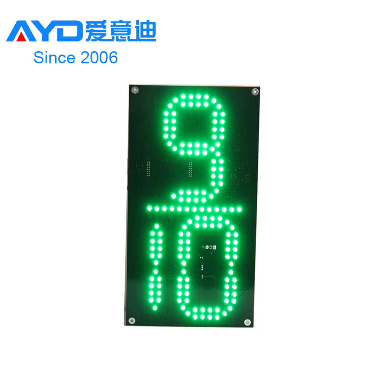 Green 12 Inch  9/10 led digital board