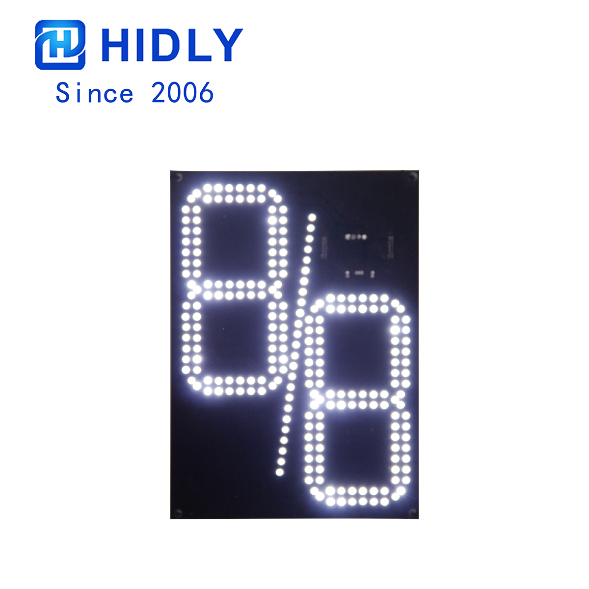 12 Inch White 8/8 LED Digit Board