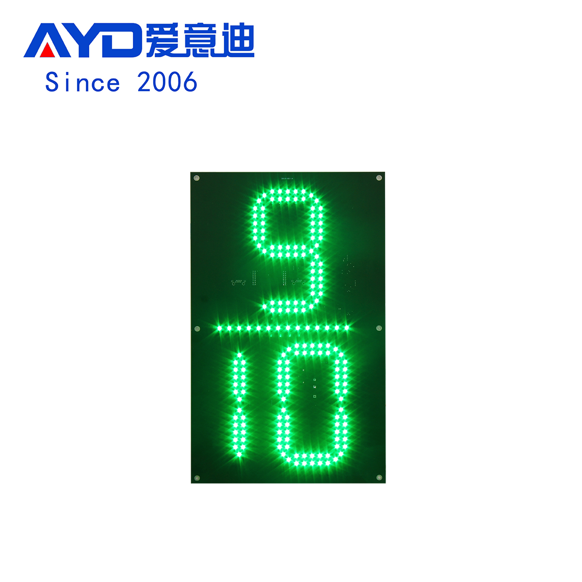 16 Inch Green 9/10 LED Digital Boards