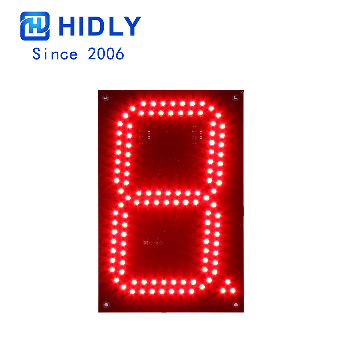 Red 8 Inch Oblique Led Digital Board