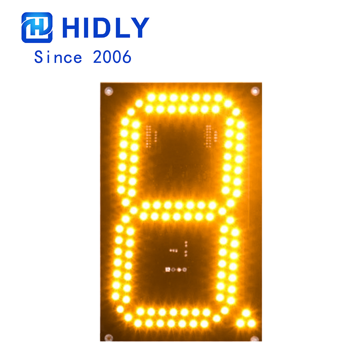 Yellow 8 Inch Oblique Led Digital Board