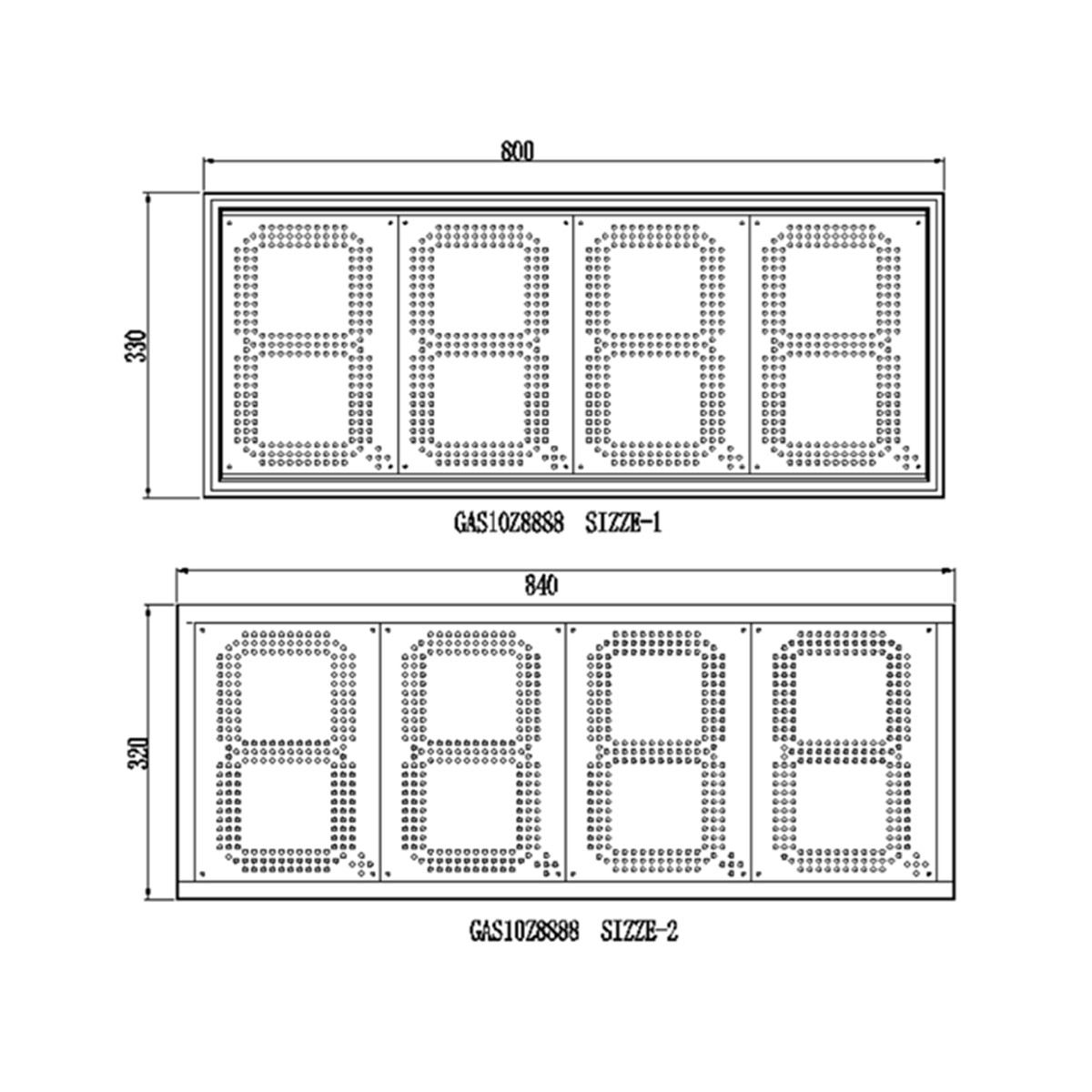 gas led signs