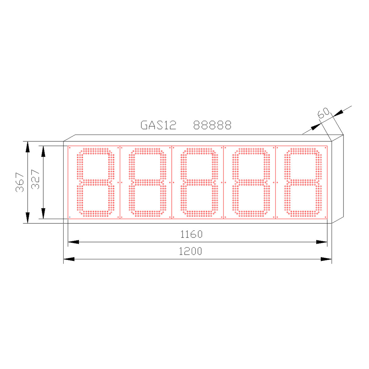 LED gas signs