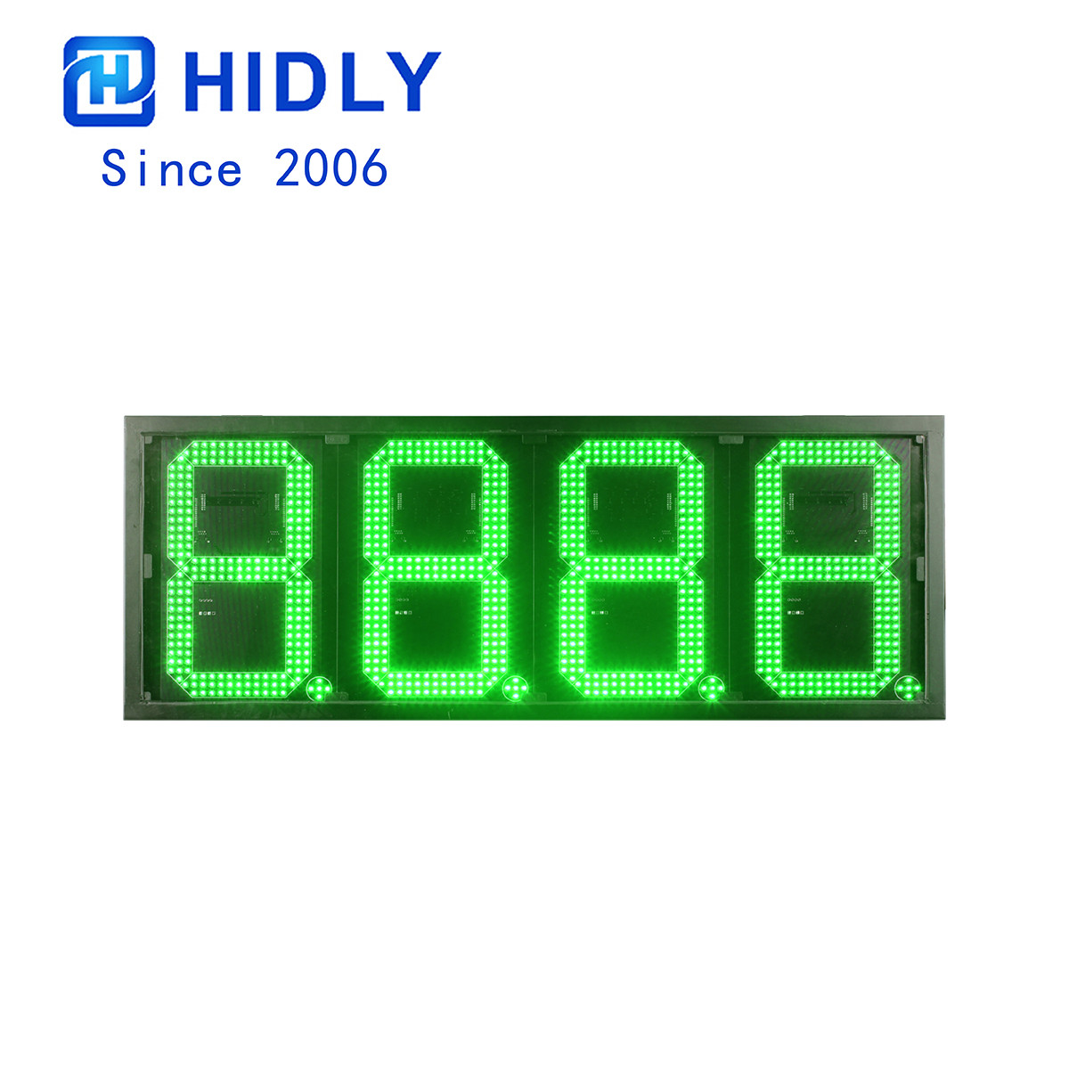 12 Inch Green LED Price Gas Signs