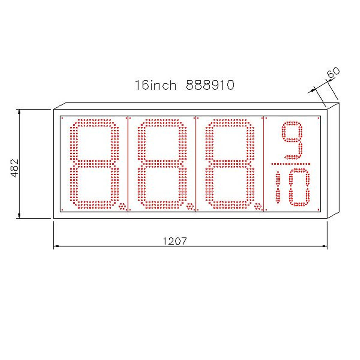 American waterproof LED gas price signs