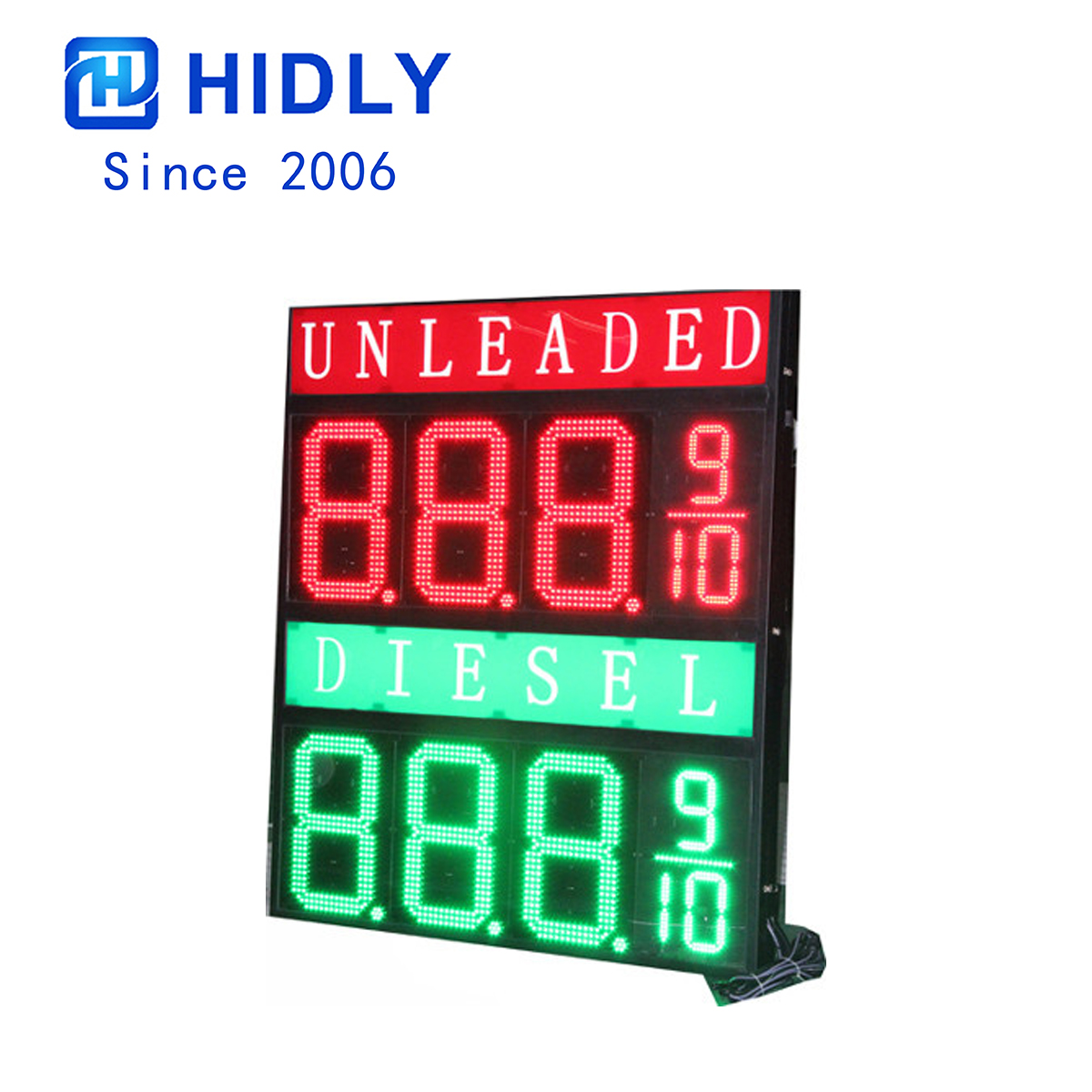Unleaded Led Gas Station Sign:GAS18Z8889RG2