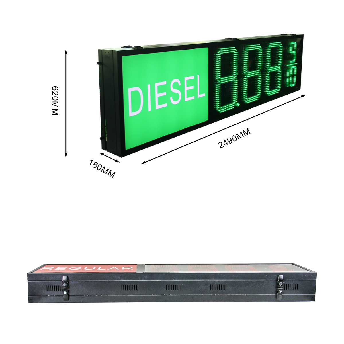 American Led Diesel Gas Price Signs