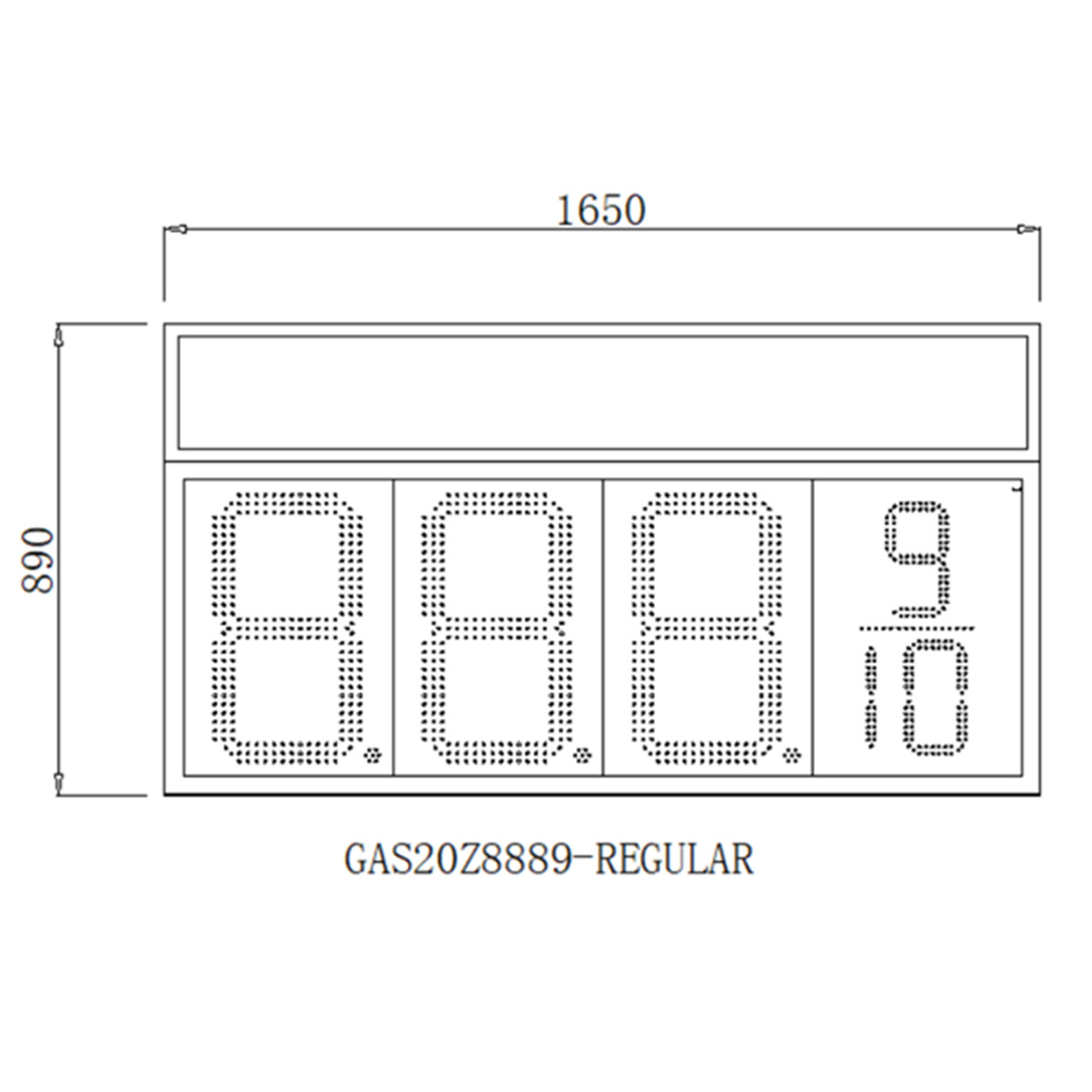 American Regular Gas Led Signs