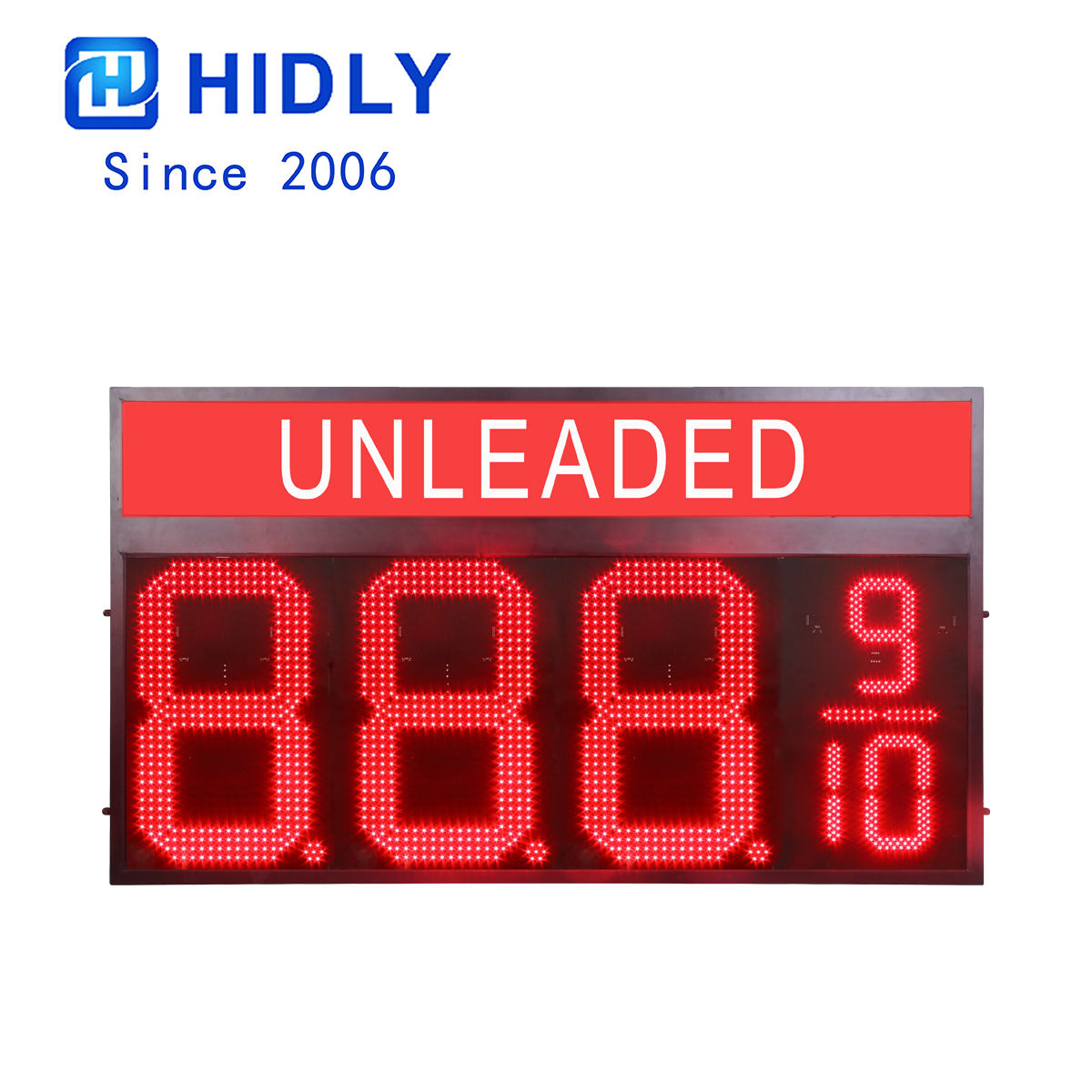 Unleaded Led Gas Station Signs:GAS24Z8889R-UNLEADED