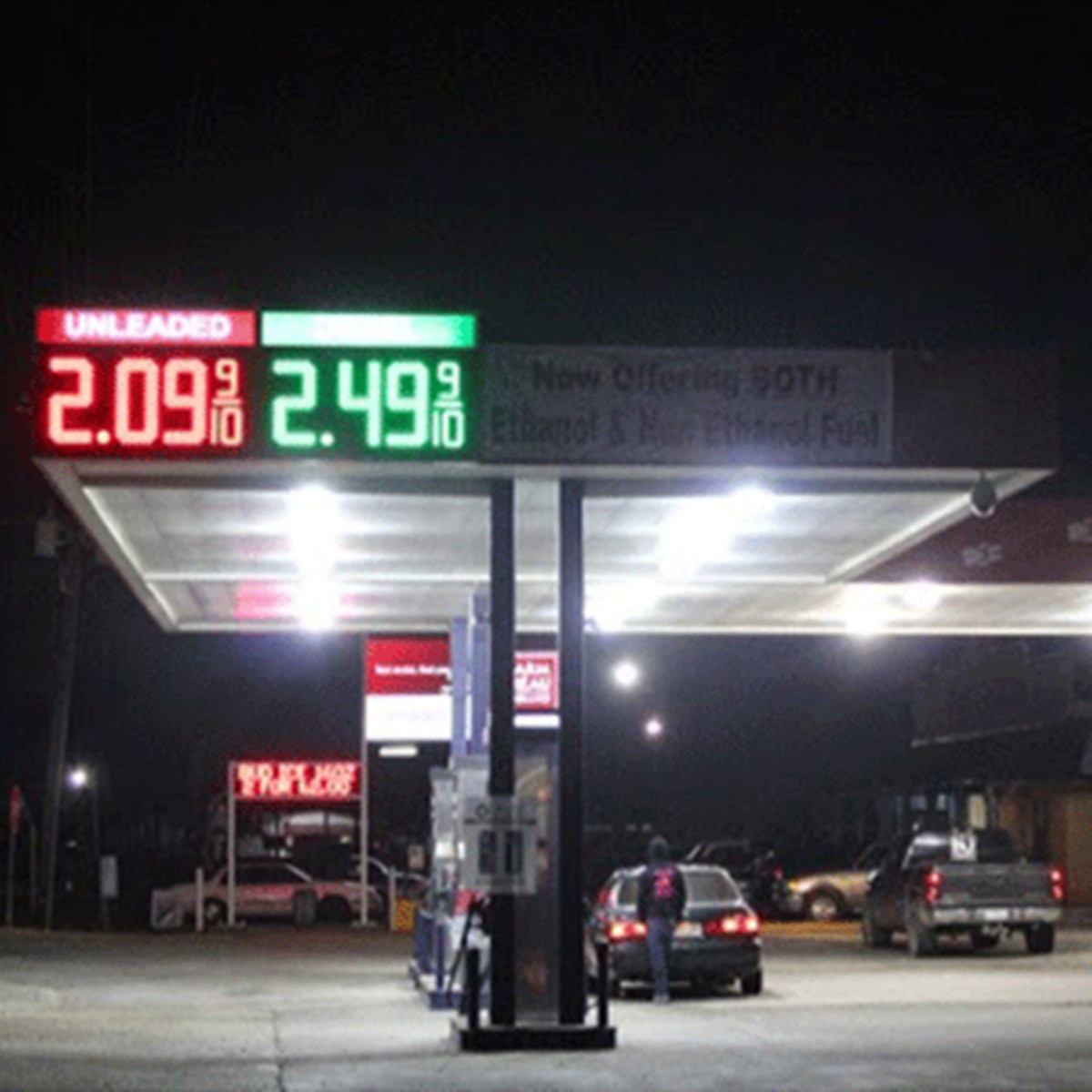 American Unleaded Led Gas Station Signs