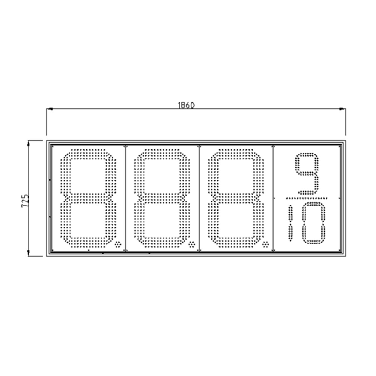 American Outdoor Waterproof Led Gas Station Signs