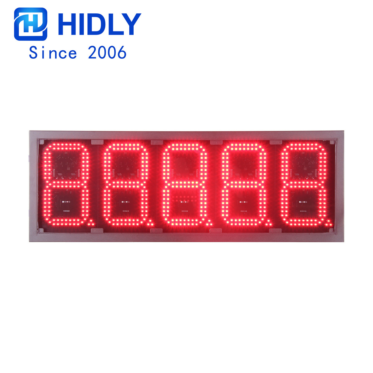 Canada Waterproof 8 Inch Red Led Price Gas Signs:GAS8Z88888R