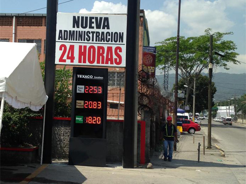 LED Oil Price Signs in Honduras