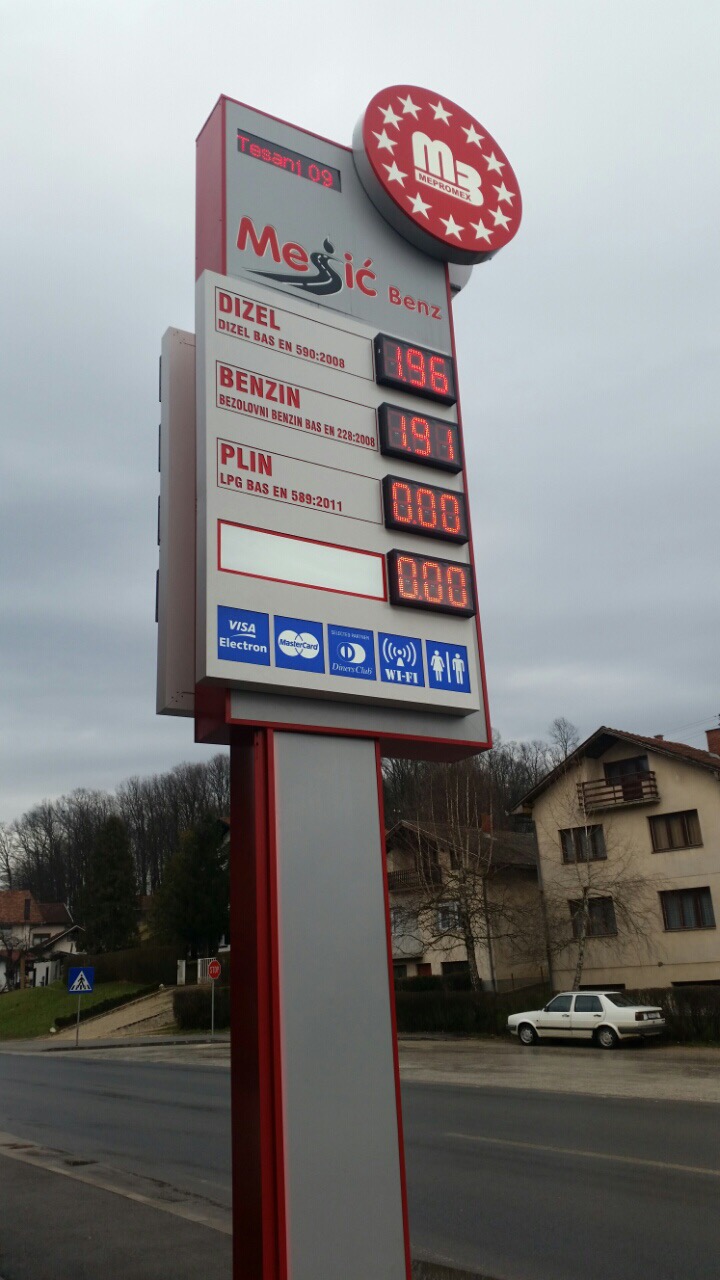 Hidly LED Oil Price Signs in Bosnia and Herzegovina