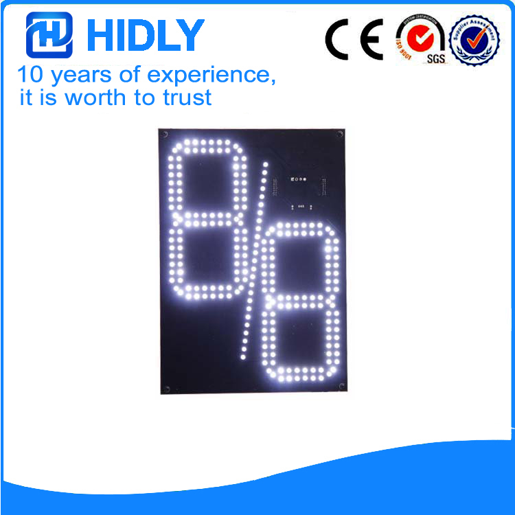 12 Inch White 8/8 LED Gas Signs