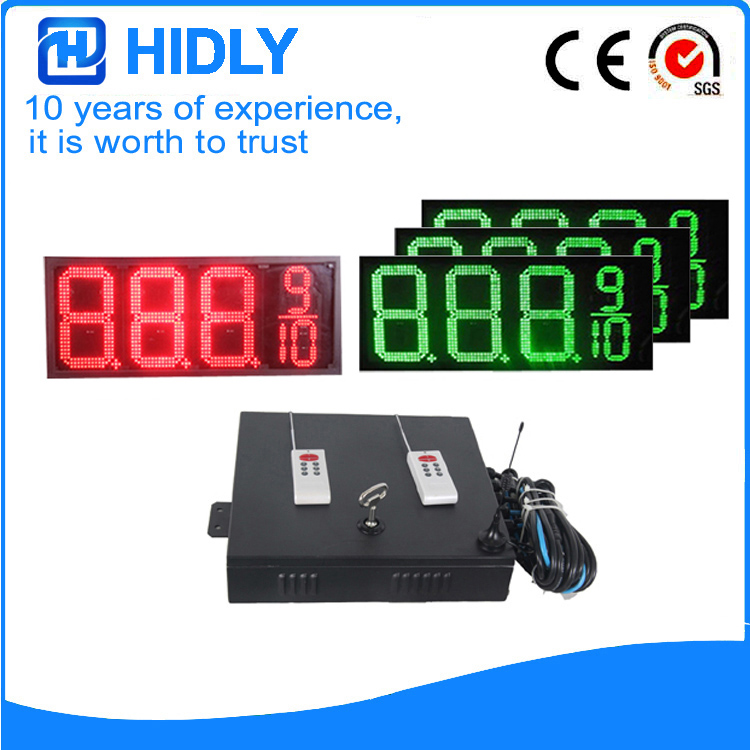 12 Inch Red&Green LED Oil Display For Station