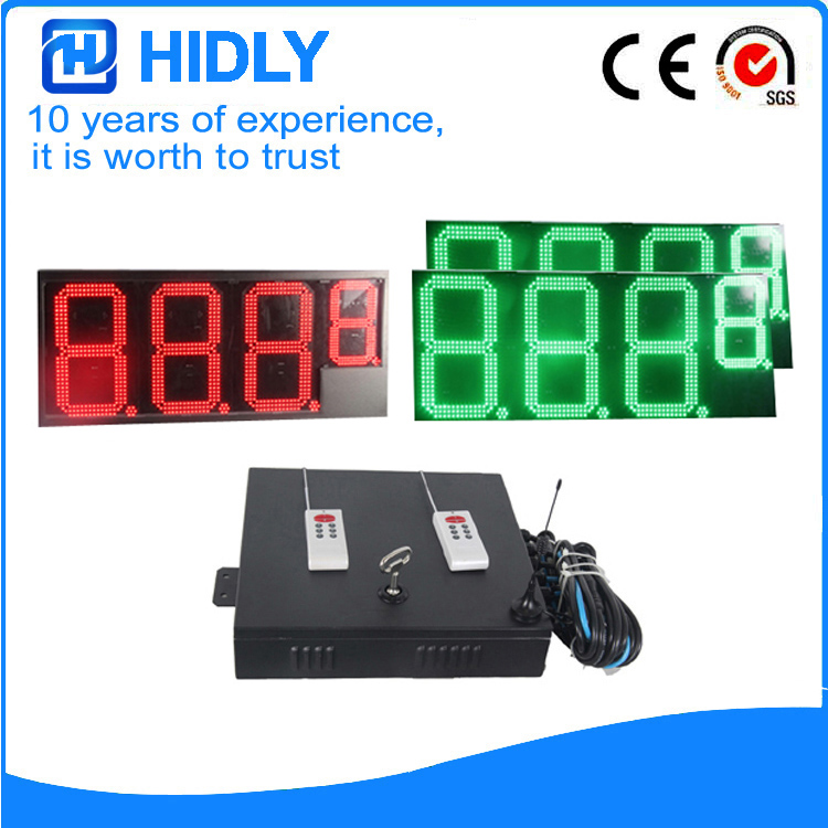 16 Inch 1R2G LED Price Signs For Station