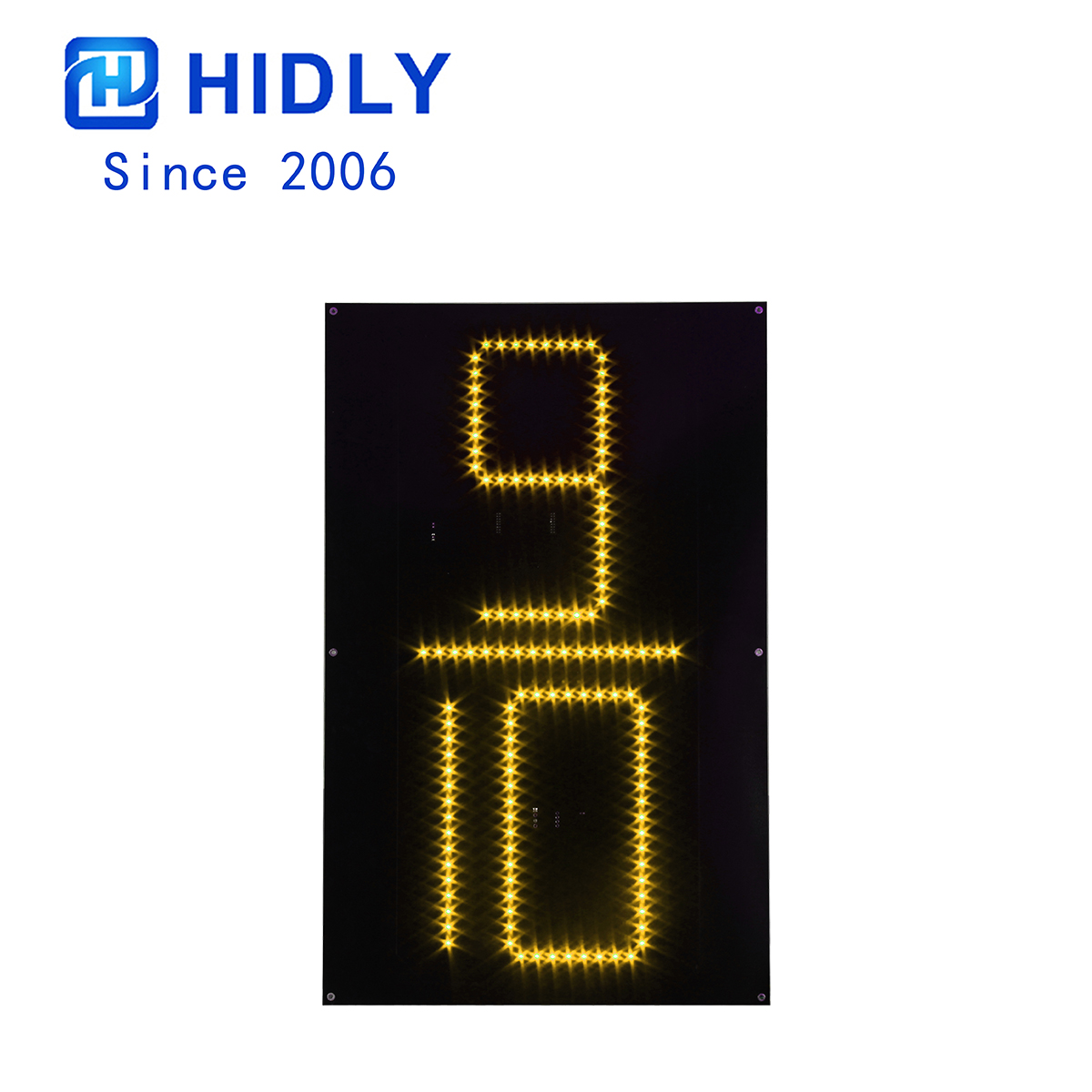 Yellow 24 Inch  9/10 LED Digits
