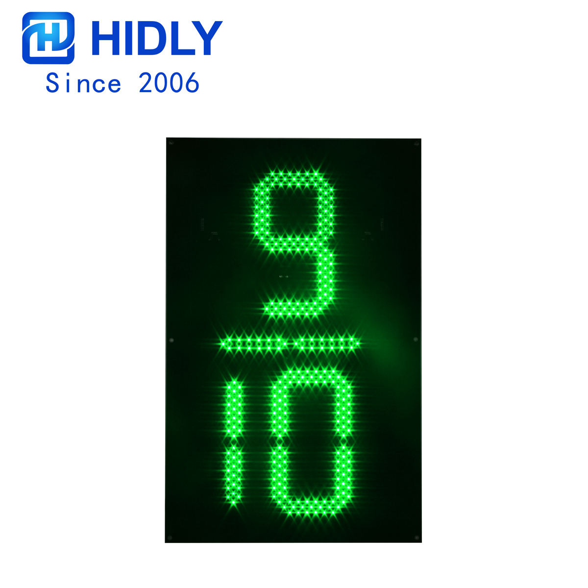 HIDLY Green 24 Inch 9/10 LED Digits