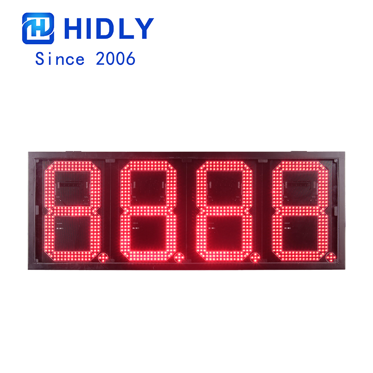 12 Inch Red LED Gas Price Signs