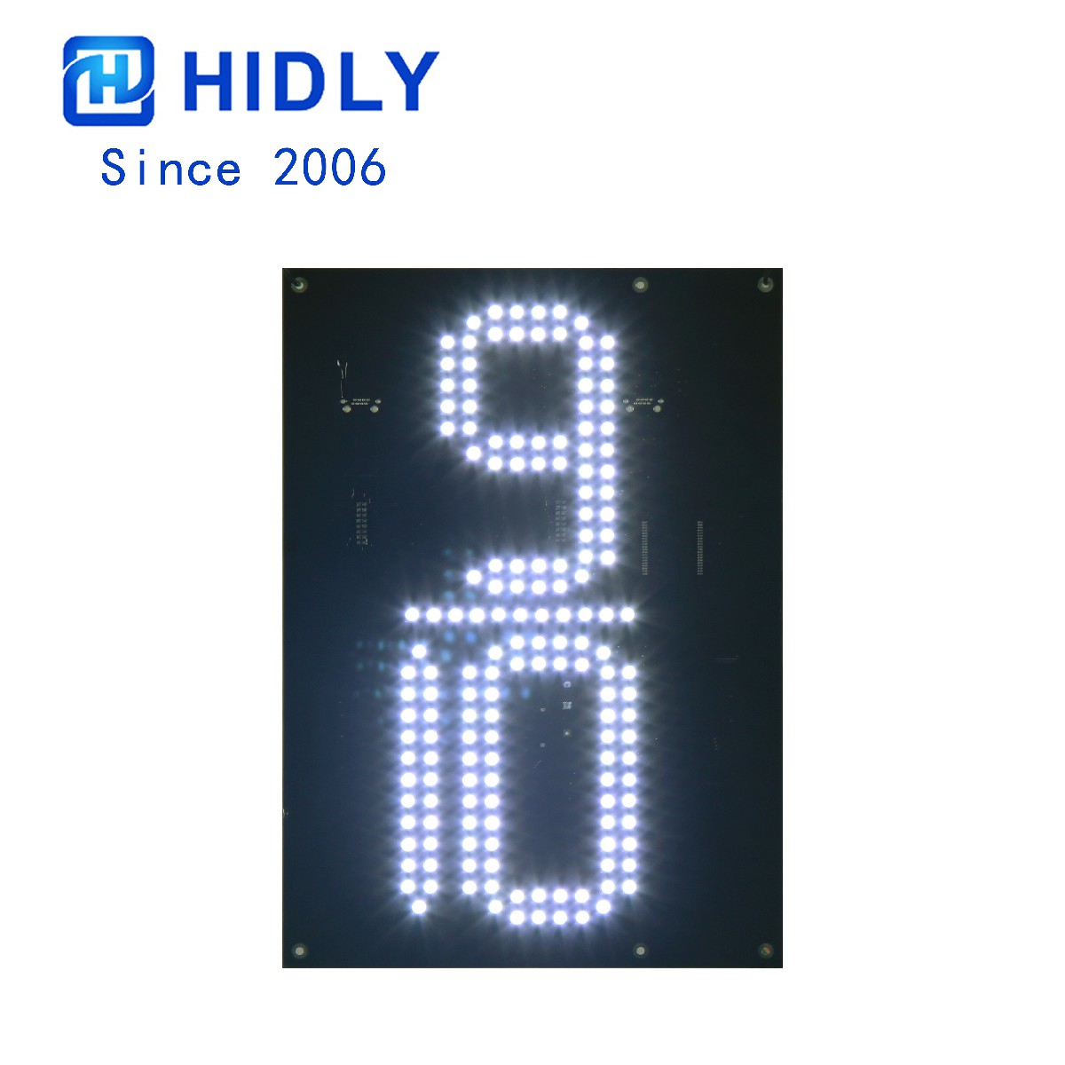 12 Inch White 9/10 LED Digit Board