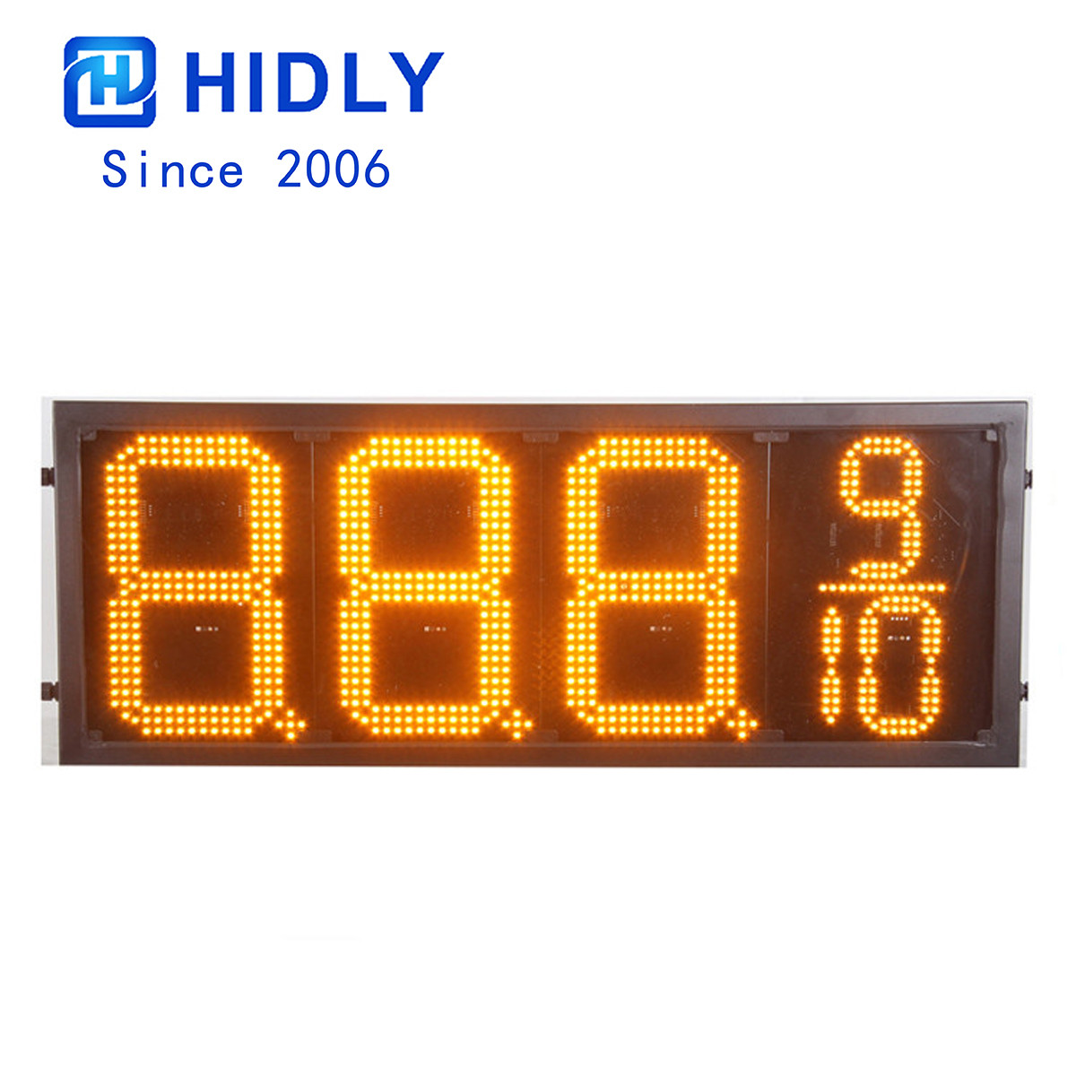 12 Inch Yellow LED Gas Signs