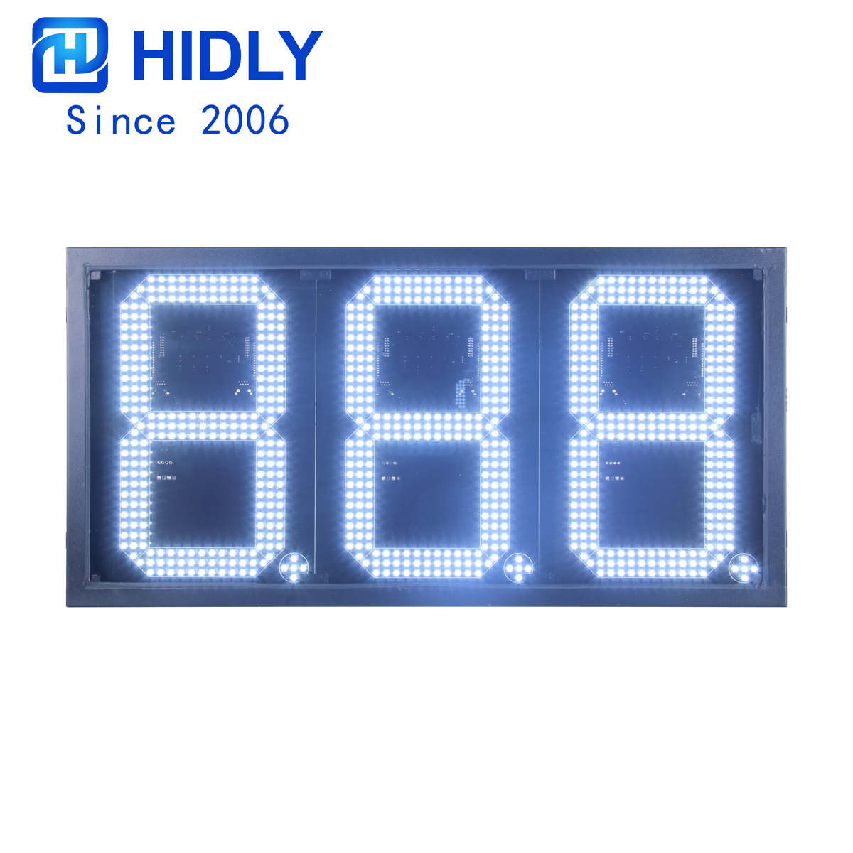 12 Inch White LED Gas Price Display