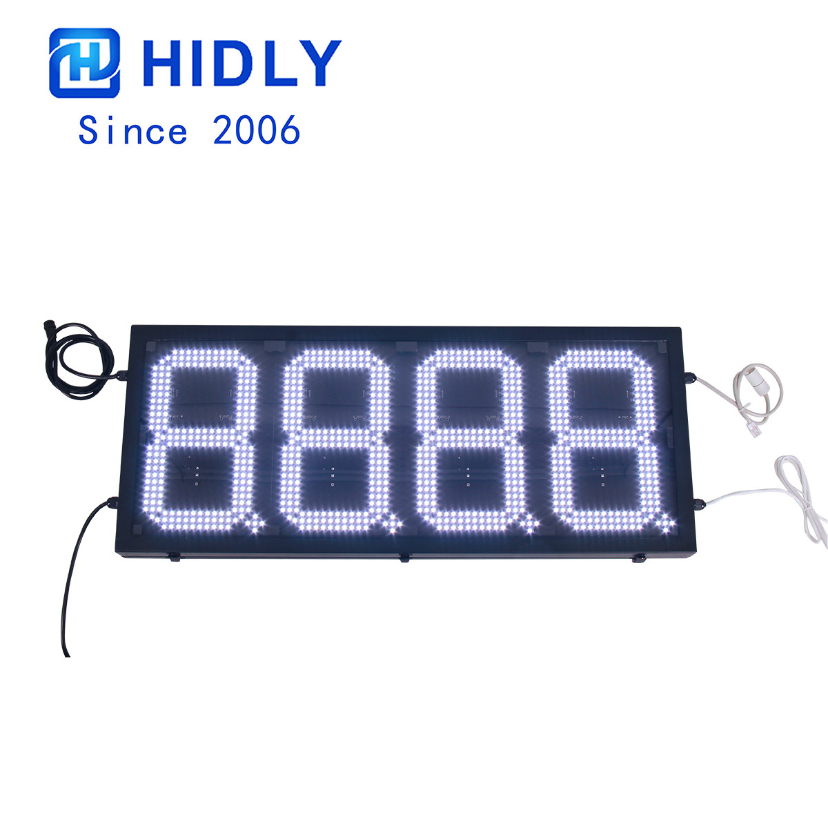Mongolia 10 Inch White Super Bright Led Gas Price Display