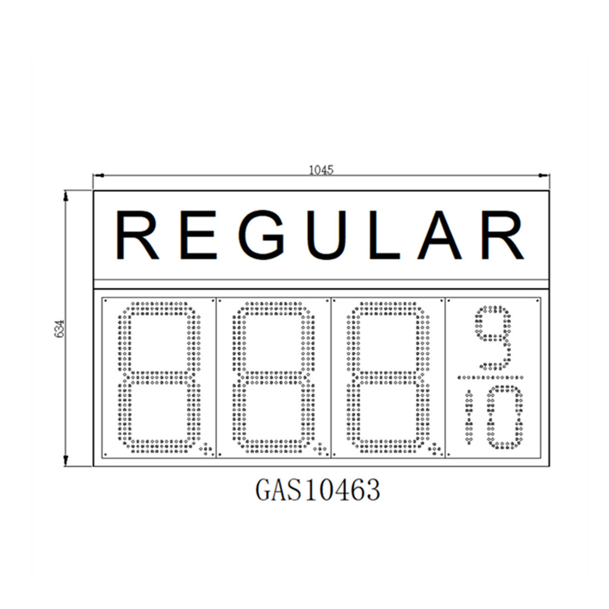 Price LED Station Sign-GAS10463