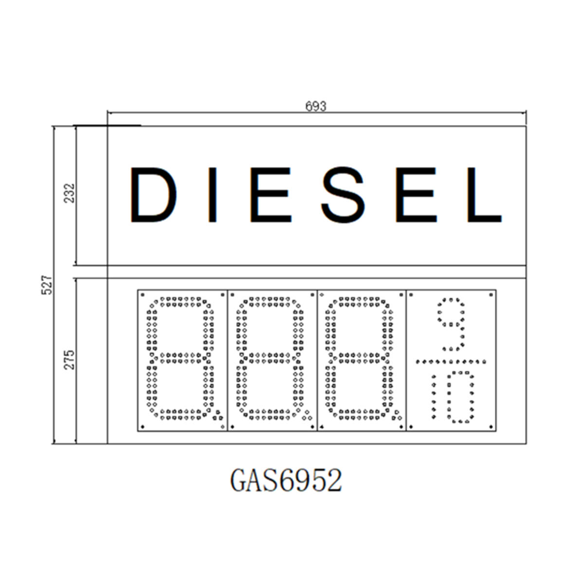 LED Price Station Sign-GAS6952