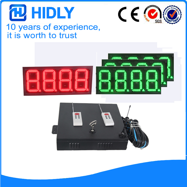 8 Inch 1R3G LED Digital Signs For Station